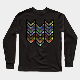 Plaid Chevrons Long Sleeve T-Shirt